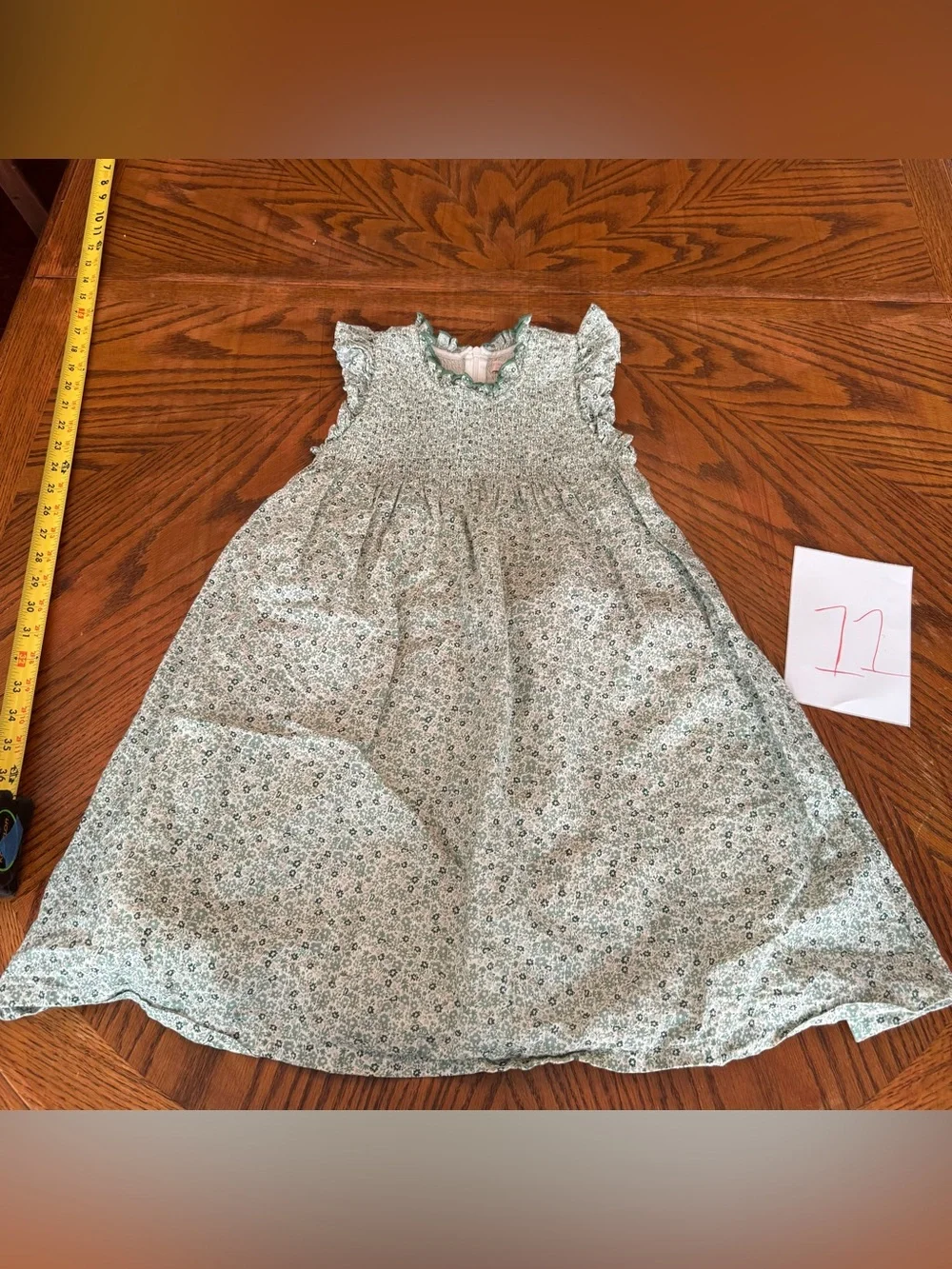 Pink Chicken girls stevie dress - green mini ditsy Size 8